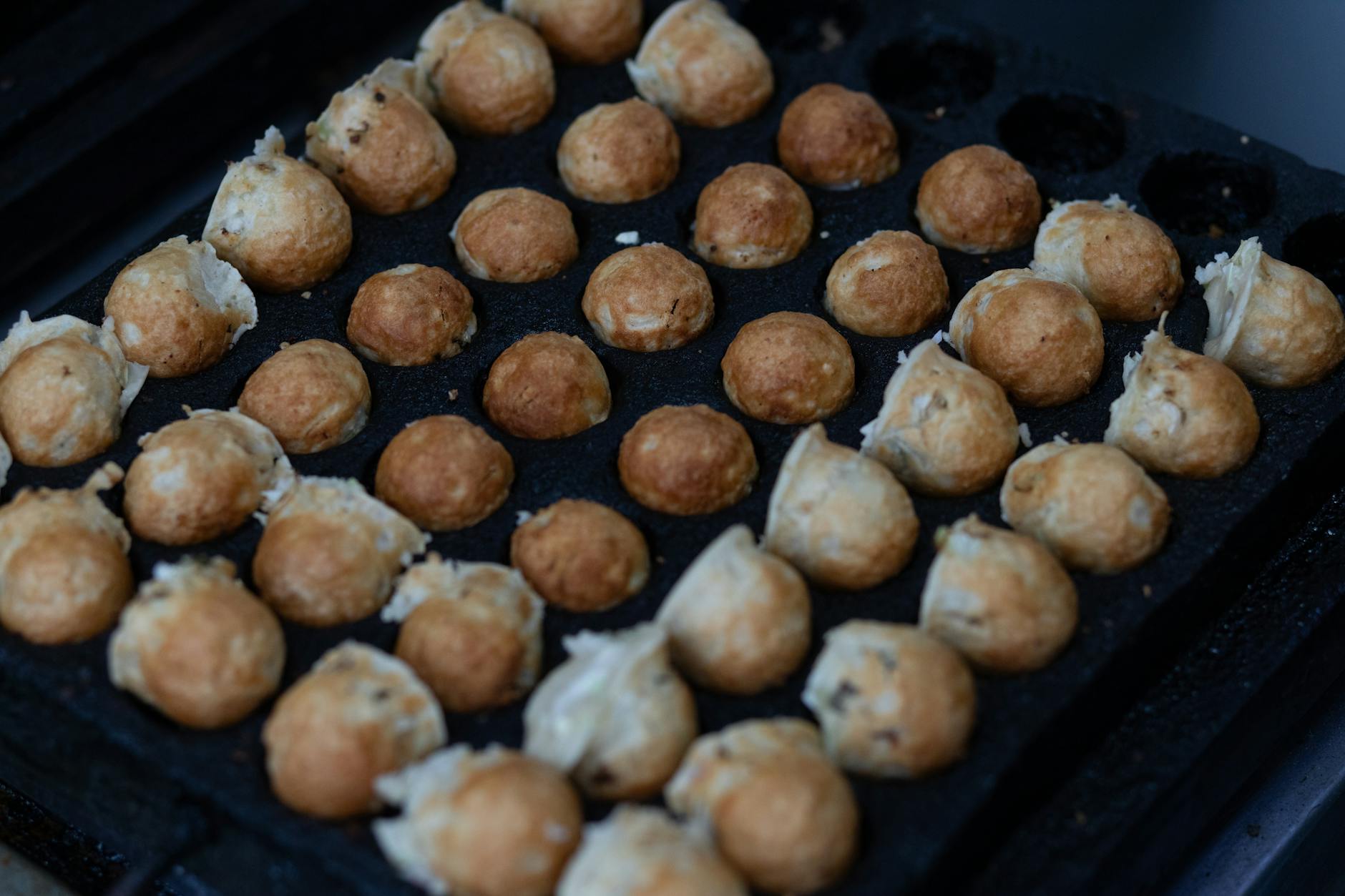 たこ焼きの調理と仕上げ