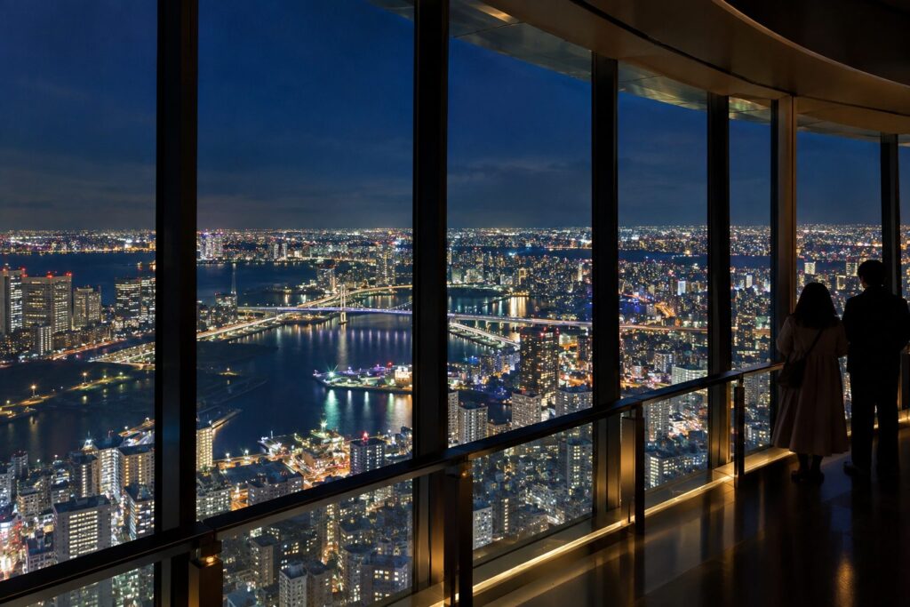 展望フロアから見る夜景（イメージ）